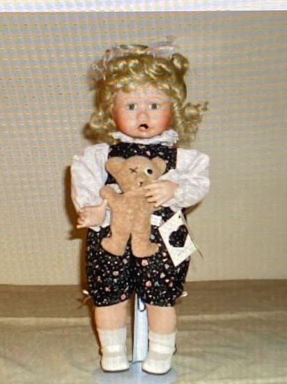 "Boo Bear & Me" Ashton Drake porcelain doll by Jan Goodyear, 1990.