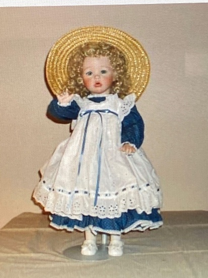 "Hillary" porcelain doll by Ju Lea McQuain, 24" tall