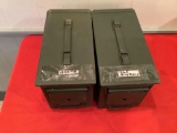 2 Metal Ammo Cans