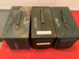 3 Metal Ammo Cans