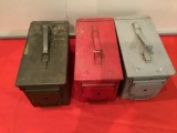 3 Metal Ammo Cans