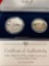 1991-1995 WWII 50th Anniv two coin proof set (silver dollar & clad half dollar),