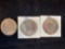 (3) Morgan silver dollars (1887, 1889, 1892). Bid times three.