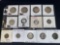 Variety incl. (4) Silver halves, 1959 Quarter, (3) Mercury dimes, 1943 steel cent, (3) Jefferson