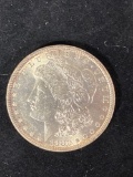 1880 Morgan dollar, AU.