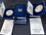 (3) American Eagle silver proof dollars (1994-P, 1996-P, 1998-P).