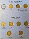 Book w/ (2) Flying Eagle cents (1857, 1858), & (38) Indian Head cents.