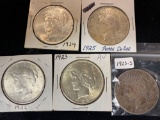 (5) Peace dollars. Bid times five.