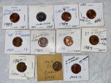 (10) Lincoln cents with mint errors.