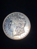 1881-S Morgan dollar, AU.