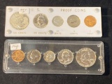 (2) Proof coin sets (1957-P, 1960-P). Bid times two.