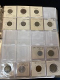 Binder w/ (157) Foreign coins in (13) pages. Late 1800's thru 1900's dates.