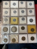 Binder w: (323) Foreign coins. Some dated 1800's.