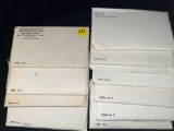 (11) US Mint Uncirculated P&D coin sets (four 1968, 1969, two 1970, three 1971, 1975). Bid times