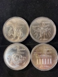 (4) 1974 Canadian Olympiad XXI Montreal 1976 coins. Bid times four.