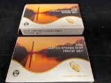 (2) US Mint proof sets (2016-S 13-pc., 2019-S 10-pc.). Bid times two.