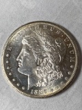 1887-S Morgan dollar, AU.