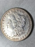 1892-S Morgan dollar, AU.