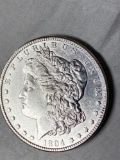 1894-S Morgan dollar, AU.