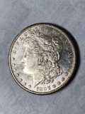 1897-S Morgan dollar, AU.