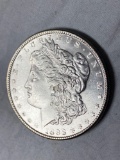 1898 Morgan dollar, AU.