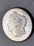 1921-S Morgan dollar, AU.