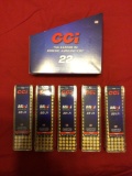 5 boxes of CCI Mini Mag 22 LR ammo.