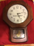 Winchester wall clock w/ pendulum
