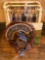 Chair, wreath, barn painting on canvas