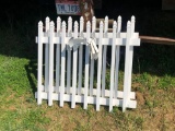 White vinyl porch fence
