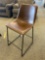 Ashley Brown Leather Bar Stool