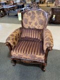 Floral Upholstered Wing Back Chair