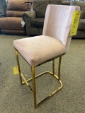 Pink Velvet Bar Stool