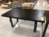 Wooden top table w/ steel legs