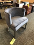 Chrome barrel style chair