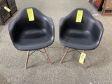 (2) Retro Black Dining Chairs