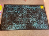 Black And Turquoise Rug