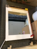 46 inch x 37.5 inch white framed mirror