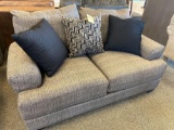 Nice Loveseat with Throw Pillows