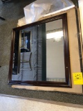 38.5 inch square framed mirror