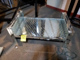 Damaged glass mirror bench