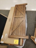 Rustic wood queen footboard
