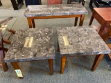 3 Piece Table Set Granite Top