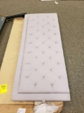 California king/king stone upholstered headboard with diamond tufting