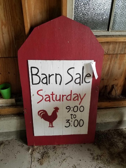 Painted barn sale sign 54 inches tall