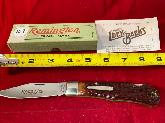1984 Remington Lock-Back #R 1303 bullet knife, MIB.