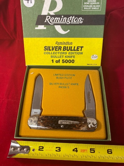 1993 Remington Bush Pilot #R-4356 S silver bullet knife, MIB.