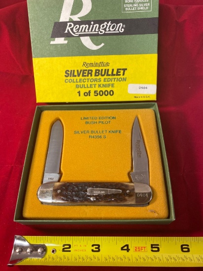 1993 Remington Bush Pilot #R-4356 S silver bullet knife, MIB.