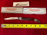 (2) 1987 Remington Fisherman #R-1613 special edition bullet knives, MIB. Bid x2.