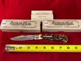 (2) 1990 Remington Tracker special edition bullet knives, MIB. Bid x2.